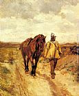 Jean-Louis Ernest Meissonier Un Homme d'armes et son cheval painting